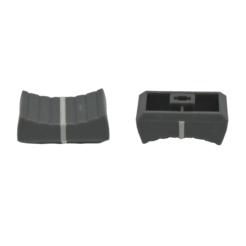PD-GRIS-009 Perilla para Potenciometro Deslizable Color Gris con Franja Blanca