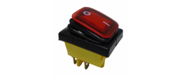 835-093 Switch Balancin Redondo con Piloto Color Amarillo 3 Pines 6A 250V / 10A 125V