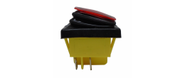 835-093 Switch Balancin Redondo con Piloto Color Amarillo 3 Pines 6A 250V / 10A 125V