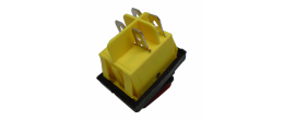 835-093 Switch Balancin Redondo con Piloto Color Amarillo 3 Pines 6A 250V / 10A 125V