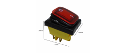 835-093 Switch Balancin Redondo con Piloto Color Amarillo 3 Pines 6A 250V / 10A 125V
