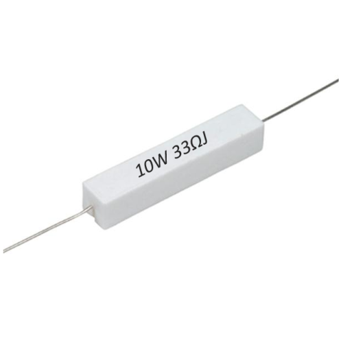 R33E-10W Resistencia de Alambre 33 ohms 10W 813-671