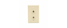 300-014 Placa de Pared con Dos Conectores Telefónicos RJ11 Color Marfil