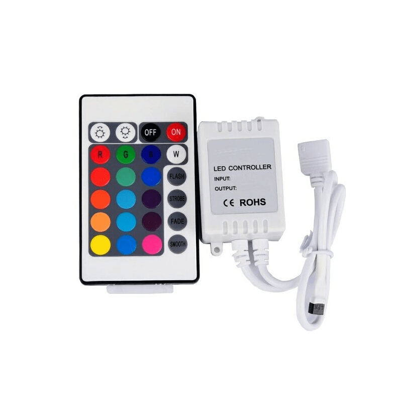 125-004 Controladora con Control Remoto para Tiras Leds 5M
