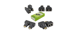 CON-30 Set de Adaptador Extensor HDMI hasta 30m por RJ45 UTP, 2 Piezas
