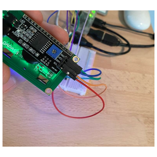 XS-238 Display LCD Pantalla 16x2 1602A, Fondo Azul con Modulo I2C IIC Soldado, JHD-162ABLUE