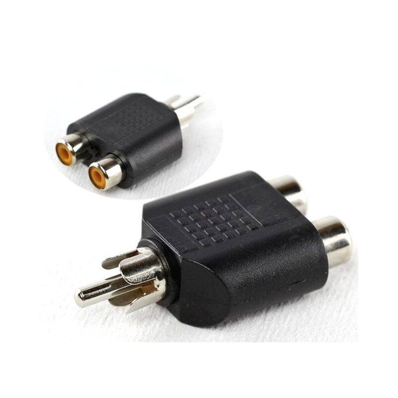 705-058 Adaptador 2 JACK RCA A PLUG RCA