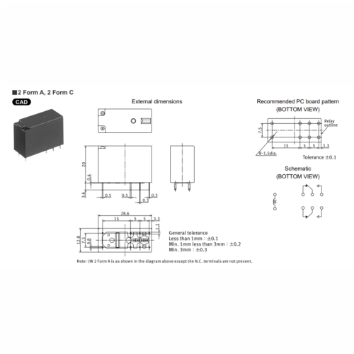 JW2HN-DC9V Relevador 9V 5A 250V 8 Pines