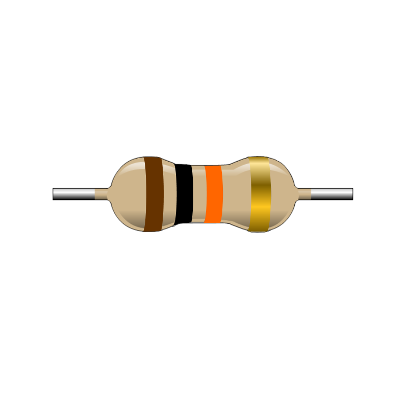 R10K-1-2 Resistencia de Carbón 10K ohms 1/2 Watt