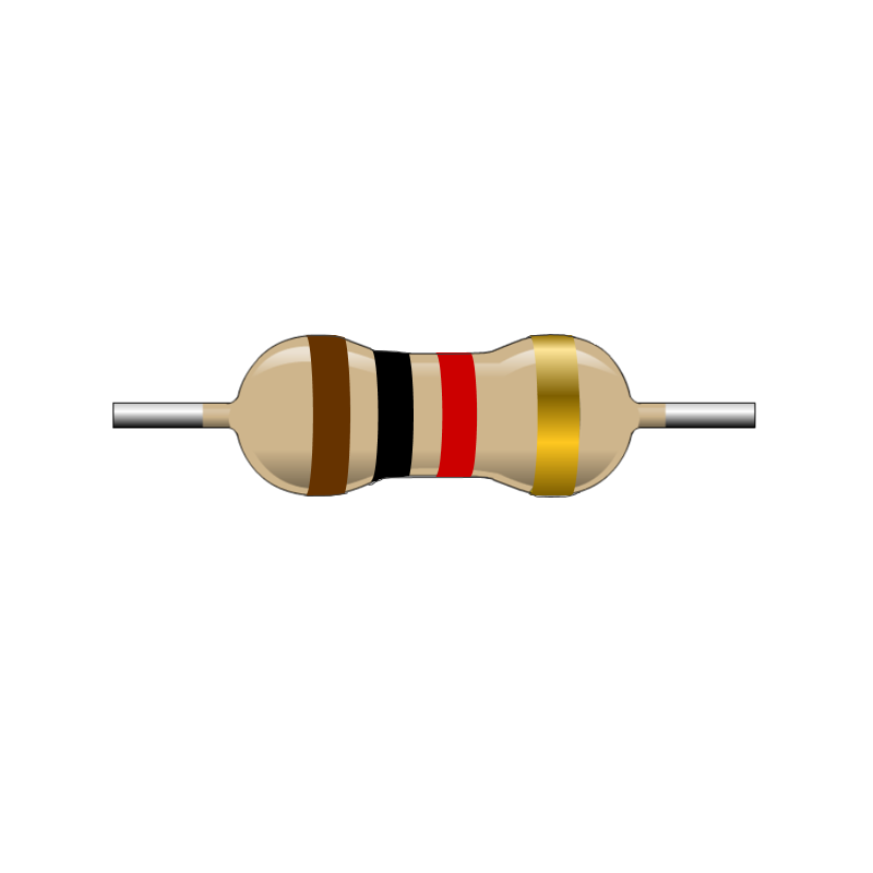 R1K-1-2 Resistencia de Carbón 1K ohms 1/2 Watt
