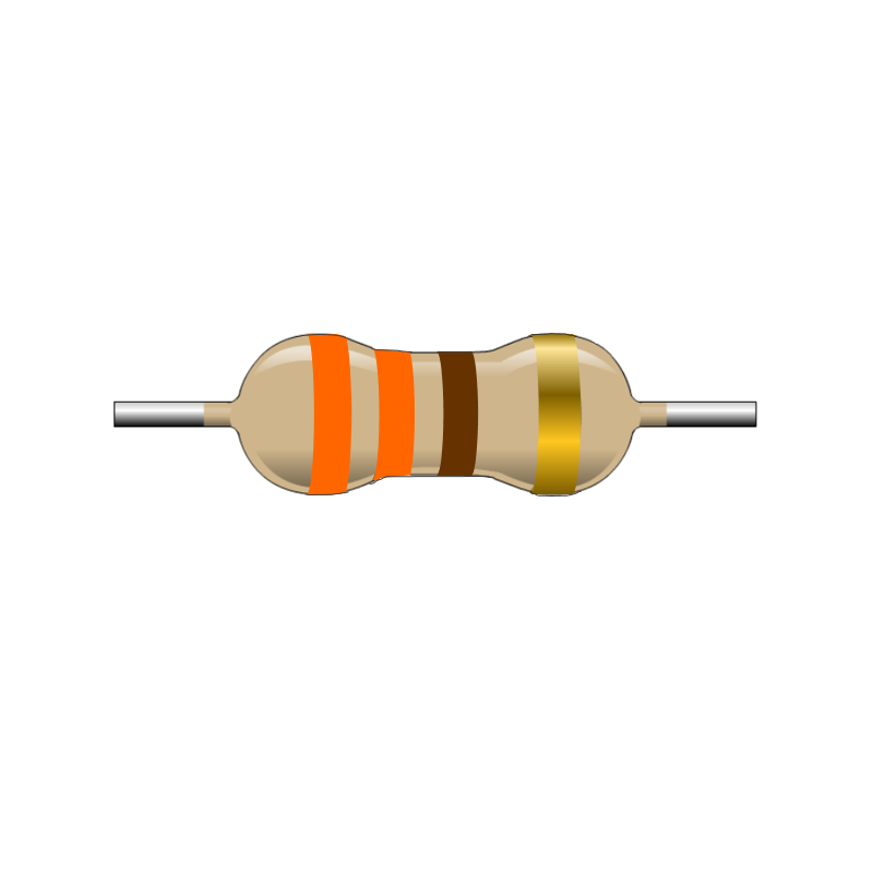 R330E-1-2 Resistencia de Carbón 330 ohms 1/2 Watt