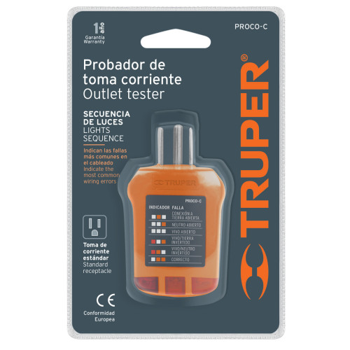 PROCO-C Probador de Receptáculo Tomacorriente 17241