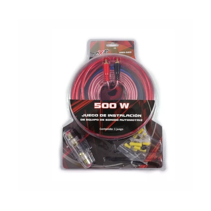 083-020 Kit de Instalación para Audio Car Automotriz Calibre 10 AWG 500W