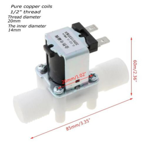 XS-334 Electroválvula, Válvula de Agua 1/2", Solenoide 110 a 127VAC, Normalmente Cerrada