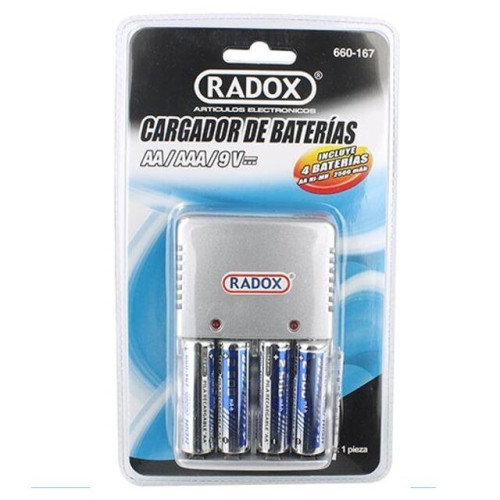 AAA y 9 V con 4 Baterias AA