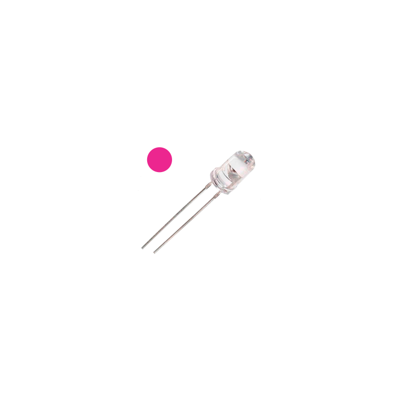 LD5-ROS-ULT Led 5MM Ultrabrillante Color Rosa 2.8-3.4V