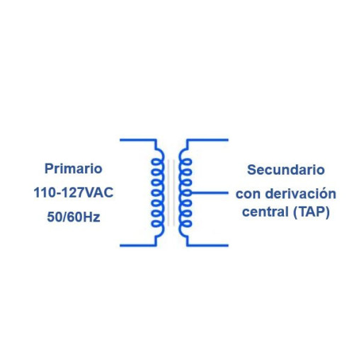 Salida 6V 120mA 0.12A con Derivación Central TAP