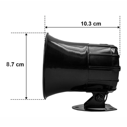 185-509 Sirena Electrónica Automotriz Universal de 6 Tonos, Tono Automático, 12VDC, 20W, 110dB
