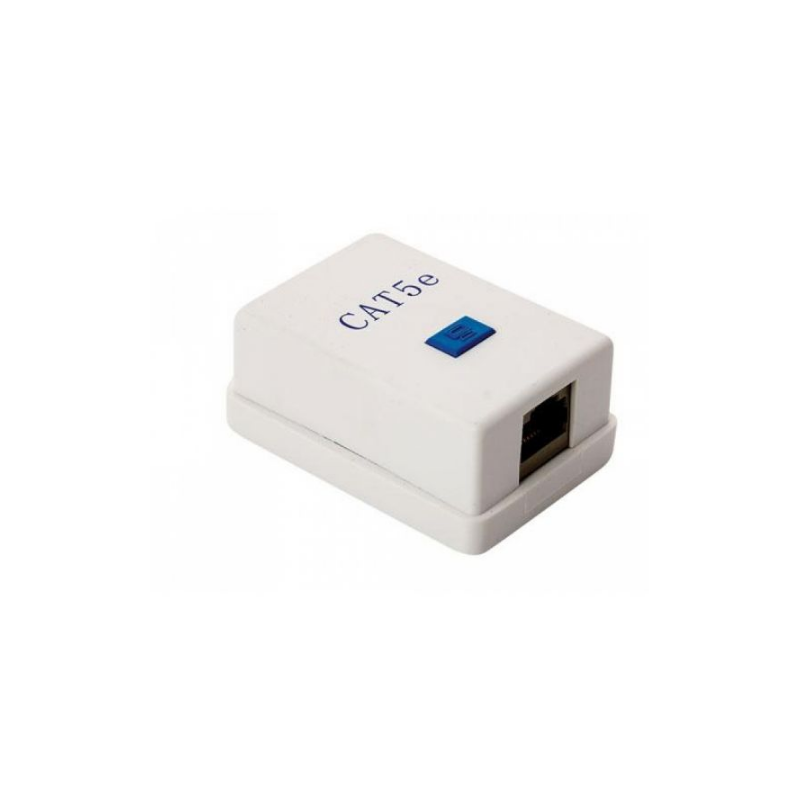 350-051 Roseta Sencilla RJ45 CAT5E Blanca Ethernet