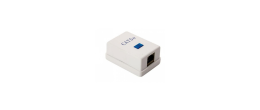 350-051 Roseta Sencilla RJ45 CAT5E Blanca Ethernet