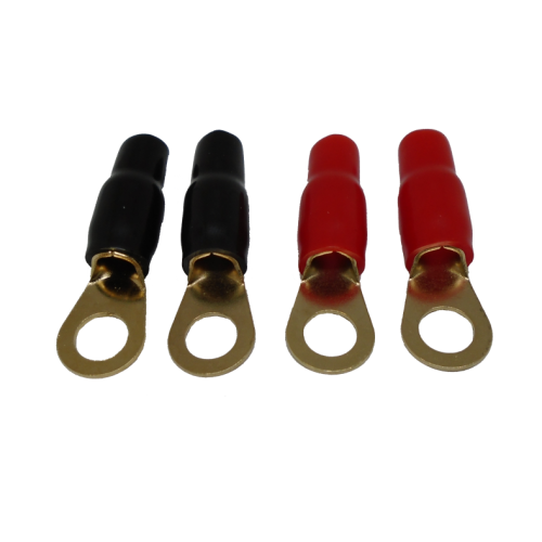 520-928 Kit de 4 Terminales con Aislante Tipo de Ojillo para Cables Calibre 6AWG