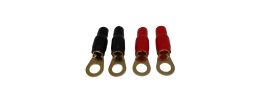 520-928 Kit de 4 Terminales con Aislante Tipo de Ojillo para Cables Calibre 6AWG