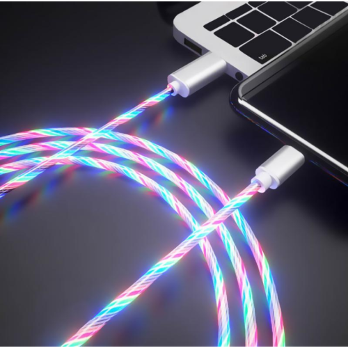 700-057 Cable USB 2.0 A USB Tipo C, 1 Metro, Conector Magnético, Iluminación LED