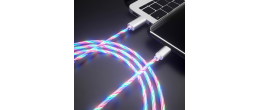 700-057 Cable USB 2.0 A USB Tipo C, 1 Metro, Conector Magnético, Iluminación LED