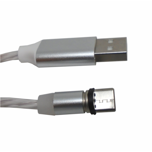 700-057 Cable USB 2.0 A USB Tipo C, 1 Metro, Conector Magnético, Iluminación LED