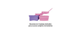 CCO-14RP聽Caja para Herramienta Cosmetiquera, 14", Color Rosa Morado 25052