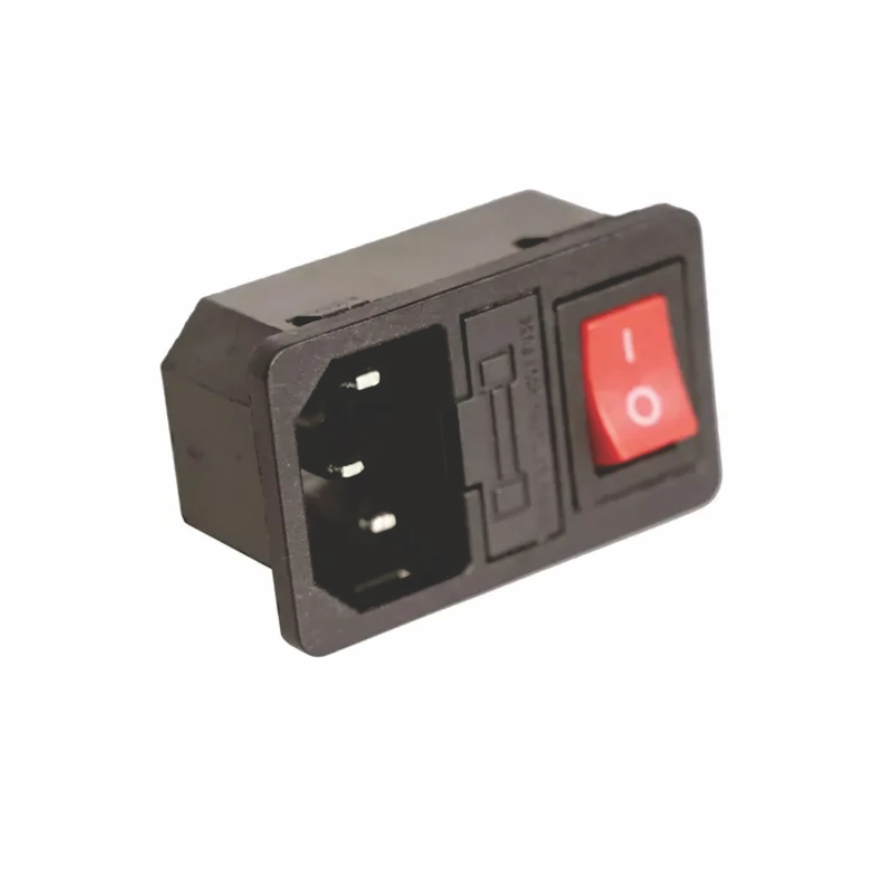 705-339 Tomacorriente Interlock con Interruptor y Porta Fusible