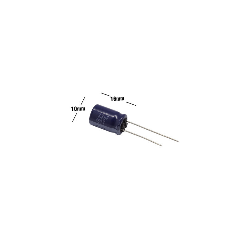 CE-3.3-450V Capacitor Electrolítico 3.3uF 450V 105C