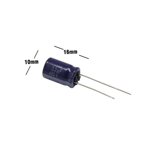 CE-3.3-450V Capacitor Electrolítico 3.3uF 450V 105C