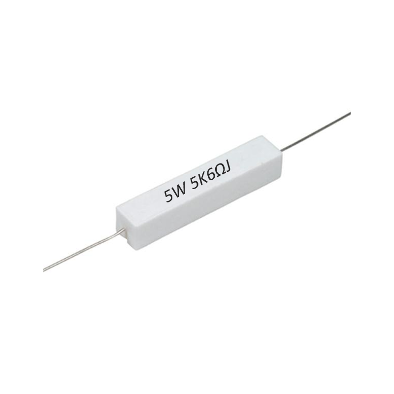 R5K6-5W Resistencia de Alambre 5.6K Ohms 5W 813-587