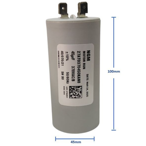 CTA-45-370V Capacitor de Arranque Trabajo 45uF 370V