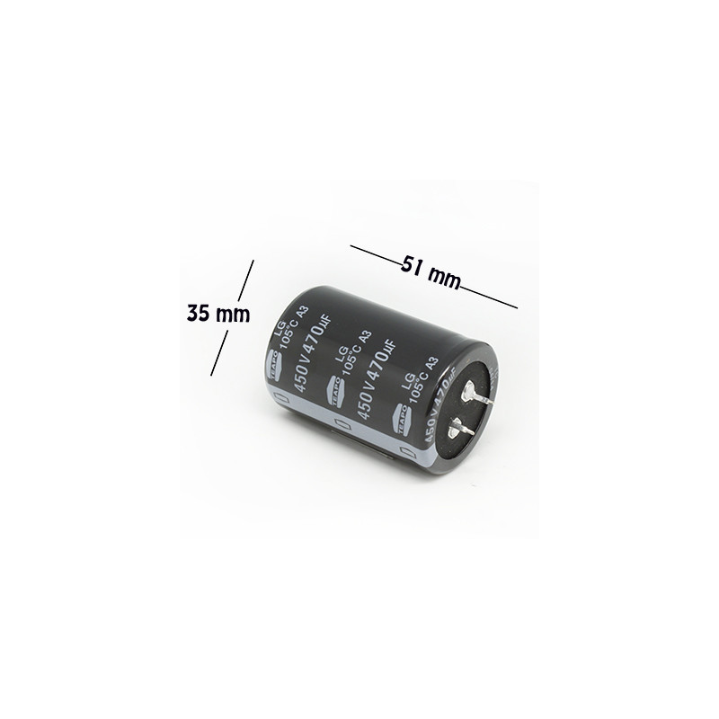 CE-470-450V Capacitor Electrolítico 470uF 450V 105C