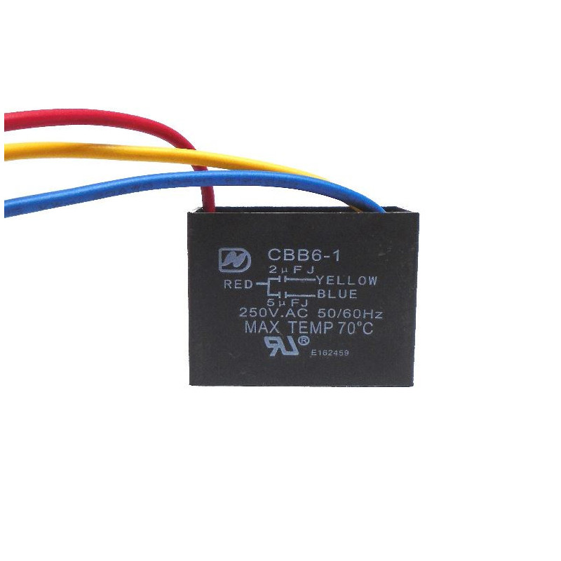 SV-2-5 Capacitor para Ventilador 2+5uF 250V 50-60Hz