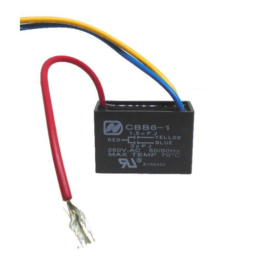 SV-1.5-3 Capacitor para Ventilador 1.5+3uF 250V 50-60Hz