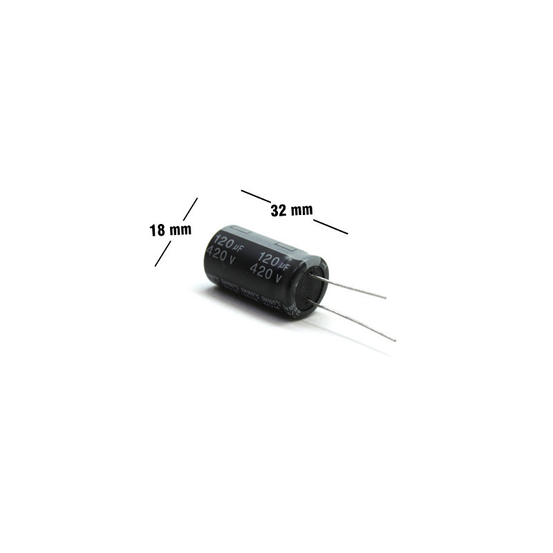 CE-120-420V Capacitor Electrolítico 120uF 420V 105C