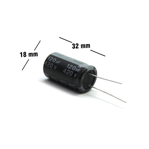 CE-120-420V Capacitor Electrolítico 120uF 420V 105C