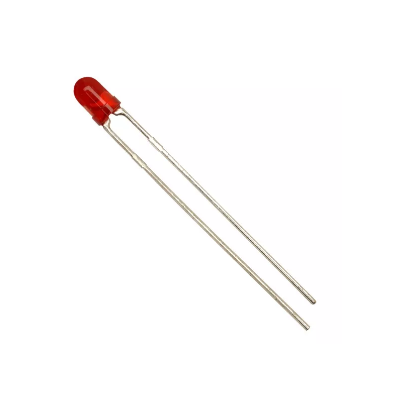 LD3-ROJ-CR Led 3MM Rojo Cristal