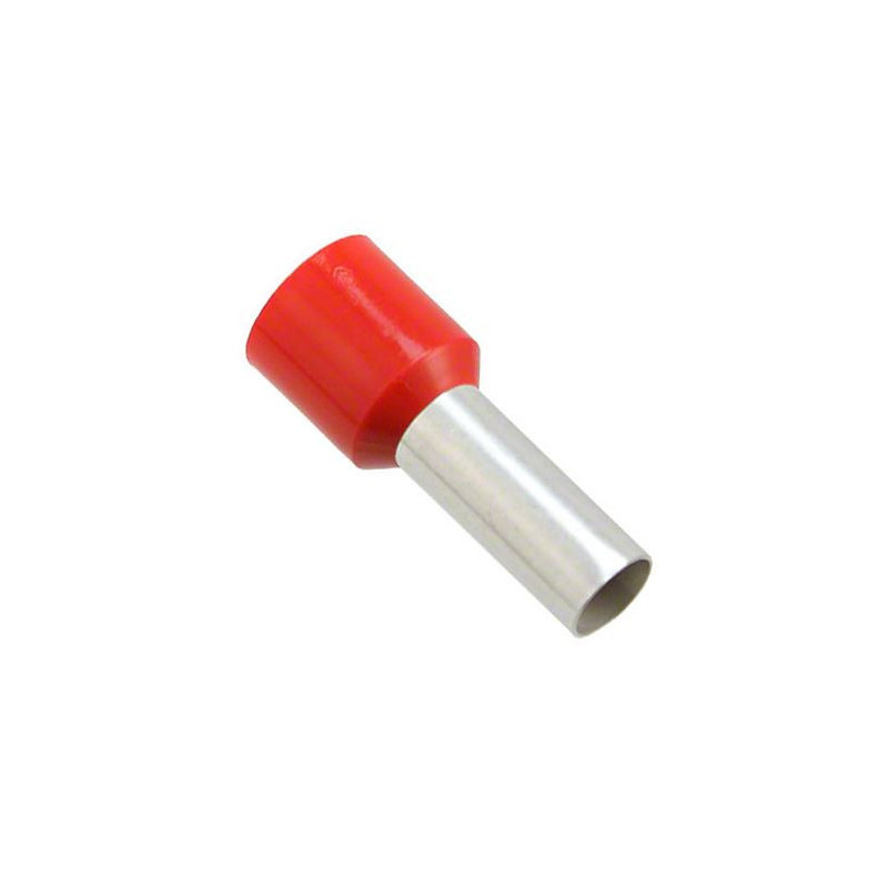 870-060 Terminal Tipo Ferrule Cilindrica Aislada Color Rojo 7 AWG