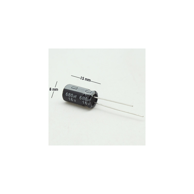 CE-680-16V Capacitor Electrolítico 680uF 16V 105C