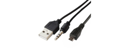 700-556 Cable 2 en 1 Micro USB V8