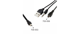 700-556 Cable 2 en 1 Micro USB V8, a Plug 3.5mm y USB