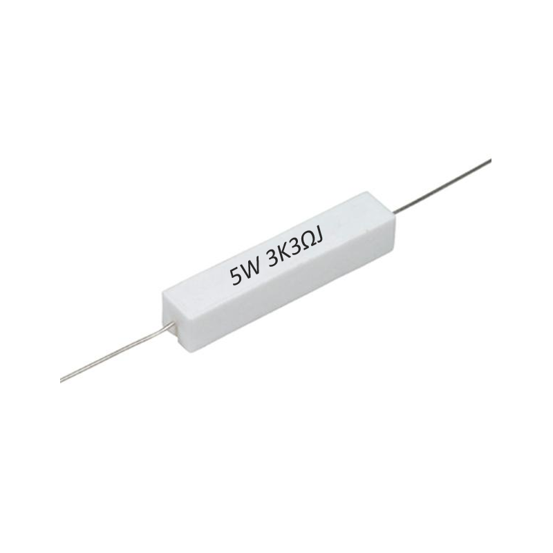 R3K3-5W Resistencia de Alambre 3.3K Ohms 5W 813-581