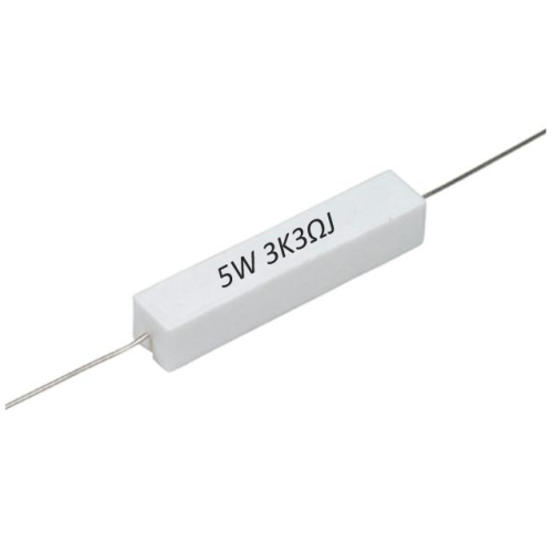 R3K3-5W Resistencia de Alambre 3.3K Ohms 5W 813-581