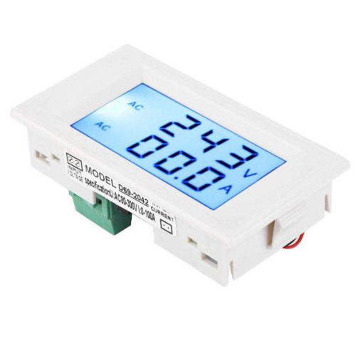 XS-579 Voltímetro Y Amperímetro Digital 80 a 300V 100A AC, Corriente Alterna D69-2042