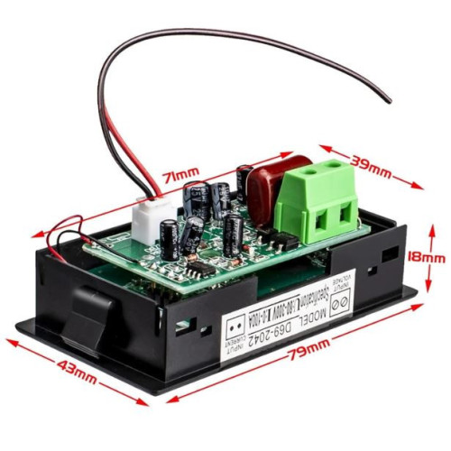 XS-579 Voltímetro Y Amperímetro Digital 80 a 300V 100A AC, Corriente Alterna D69-2042