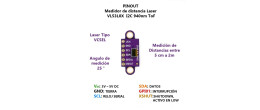 XS-359  Medidor de distancia Láser I2C 940nm ToF VL53L0X
